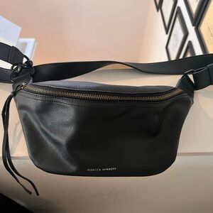 Rebecca Minkoff Black Pebbled Leather Waist Bag
